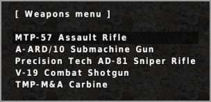 Weapon Selection